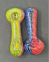 3 Inch Double Color Swirl Hand Pipe